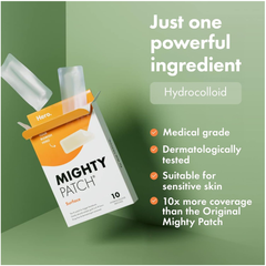 Hero Cosmetics Mighty Surface - 10 Strips - Hydrocolloid Large Acne Pimple
