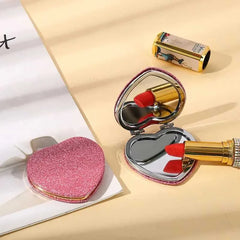 Heart Shape Makeup Mirror Girl Cute Small Mirror Portable Student Folding Mirror Cosmetic Beauty Tools Handheld
