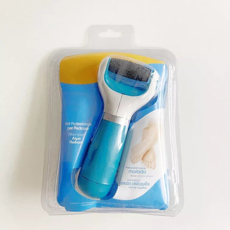 Velvet Smooth Pedi Diamond Crystals Electric Foot File Hard Skin Remover-Blue Brush Manicure Lightweight